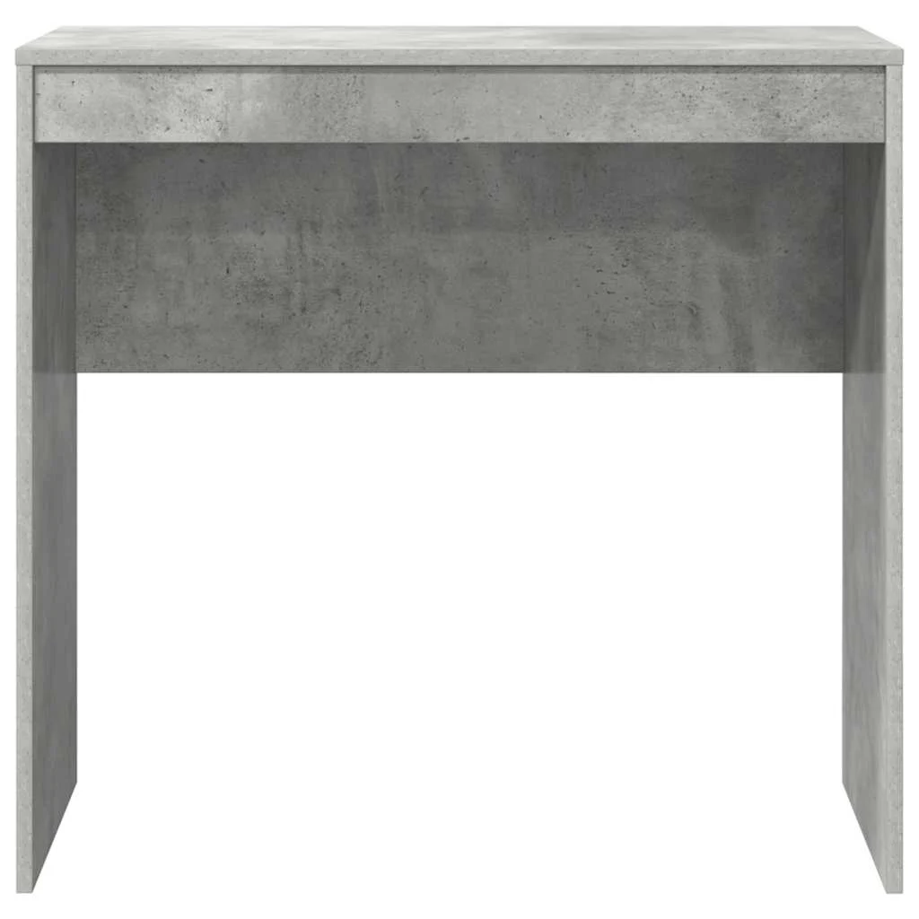 Bureau 80 x 40 x 76 cm gris béton bois d'ingénierie – vue de dessus