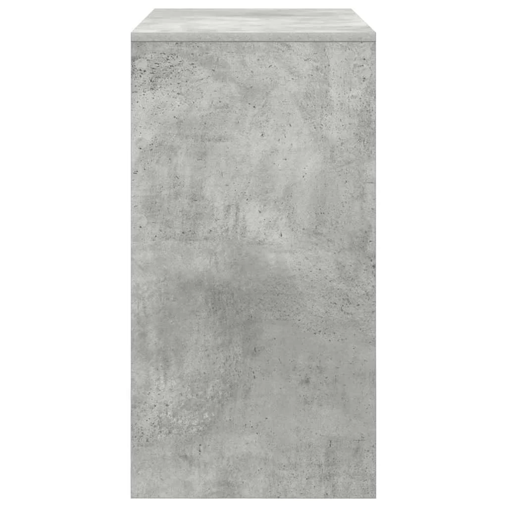 Bureau 80 x 40 x 76 cm gris béton bois d'ingénierie – vue de dos