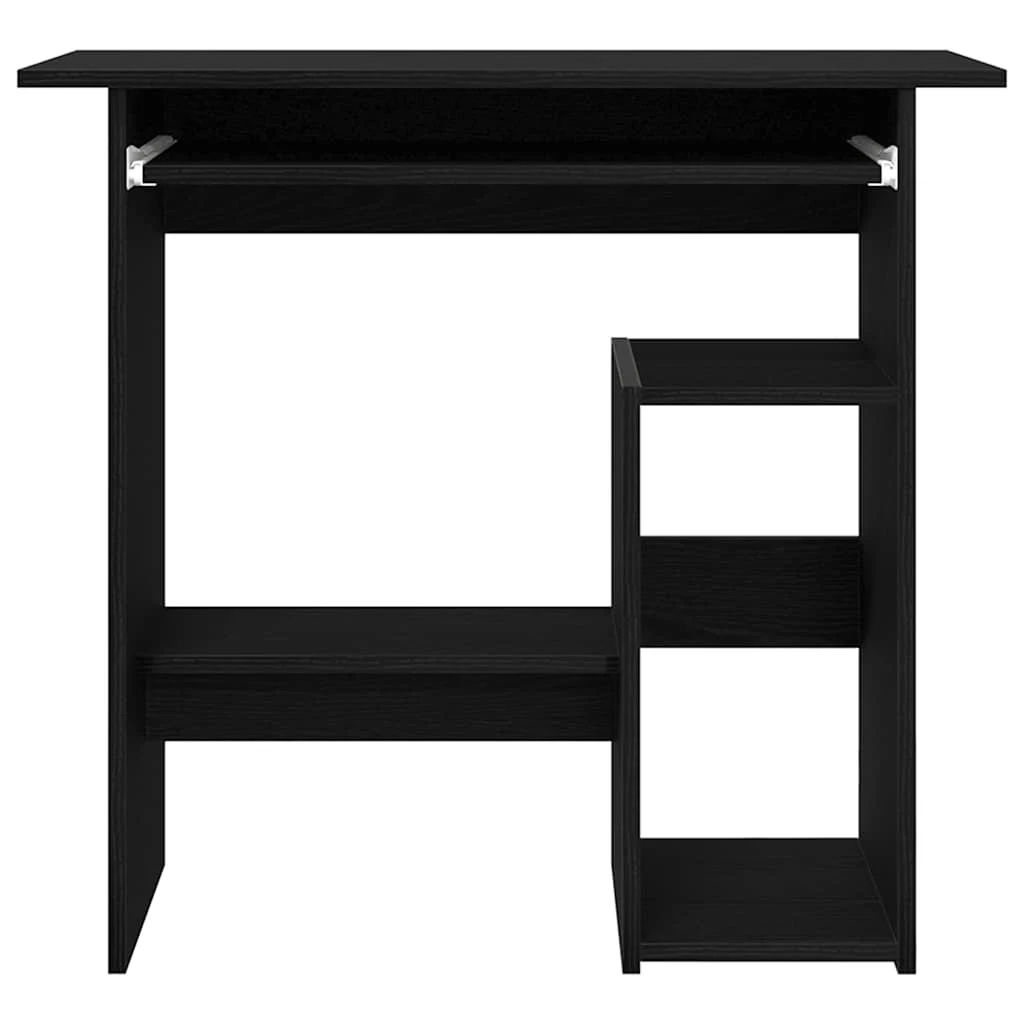 Bureau 80 x 45 x 74 cm chêne noir bois d'ingénierie – vue de dessus
