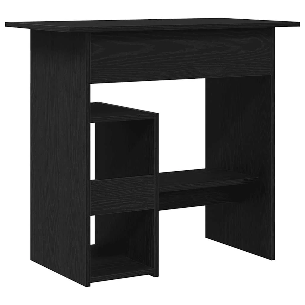 Bureau 80 x 45 x 74 cm chêne noir bois d'ingénierie – vue de dos