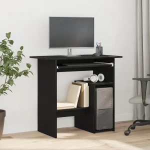 Bureau 80 x 45 x 74 cm chêne noir bois d'ingénierie – vue d’ensemble