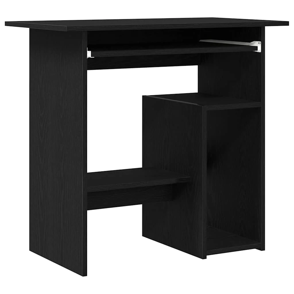 Bureau 80 x 45 x 74 cm chêne noir bois d'ingénierie – vue de côté