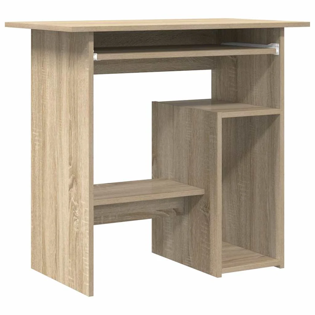 Bureau 80 x 45 x 74 cm chêne sonoma bois d'ingénierie – vue de côté