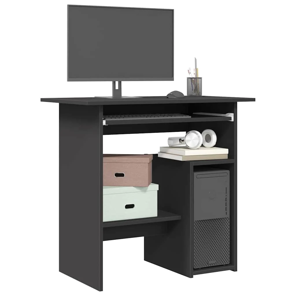 Bureau 80 x 45 x 74 cm gris aggloméré – vue d’ensemble