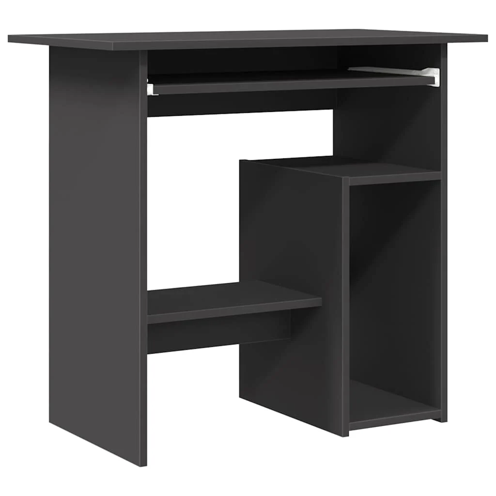 Bureau 80 x 45 x 74 cm gris aggloméré – vue de côté