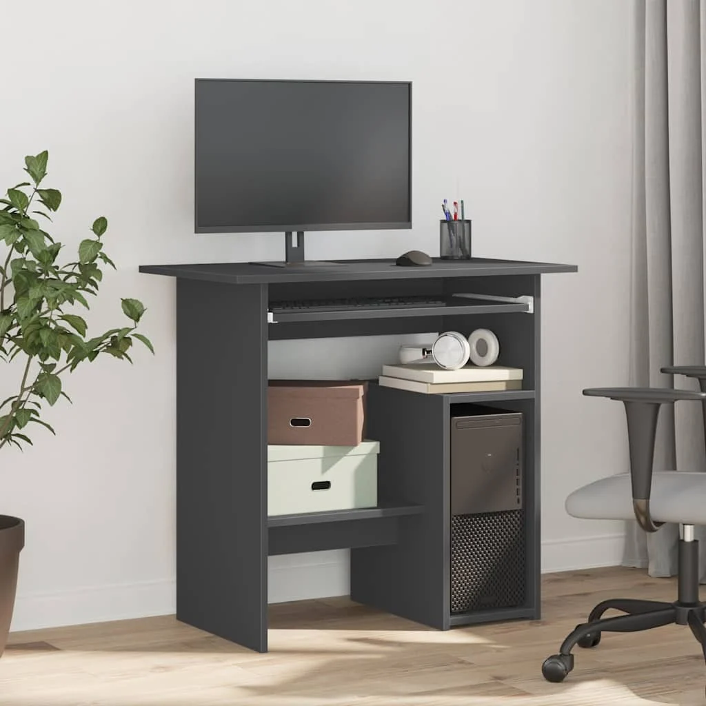 Bureau 80 x 45 x 74 cm gris aggloméré – vue de détail