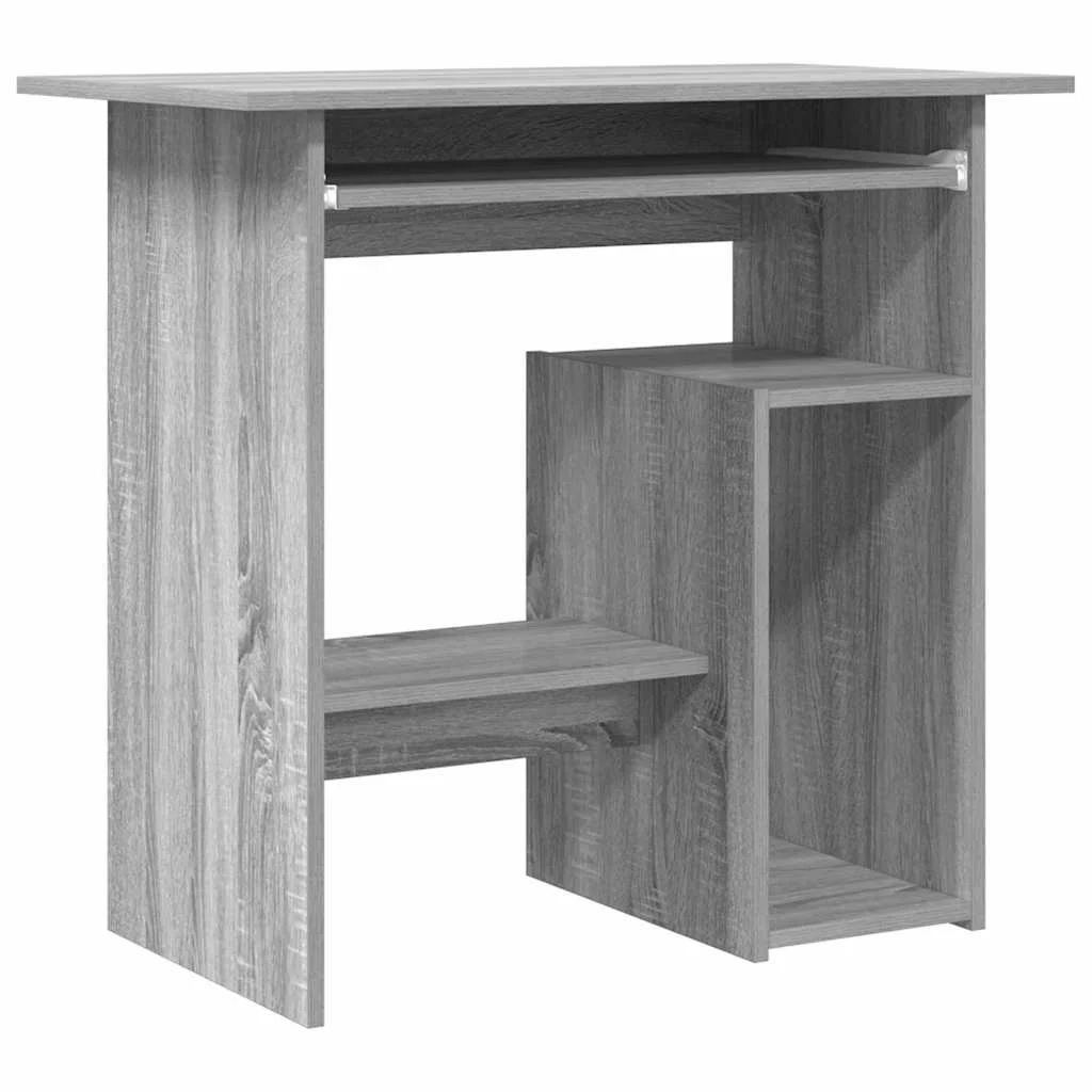 Bureau 80 x 45 x 74 cm sonoma gris bois d'ingénierie – vue de côté