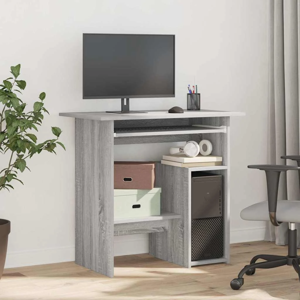 Bureau 80 x 45 x 74 cm sonoma gris bois d'ingénierie – vue de détail