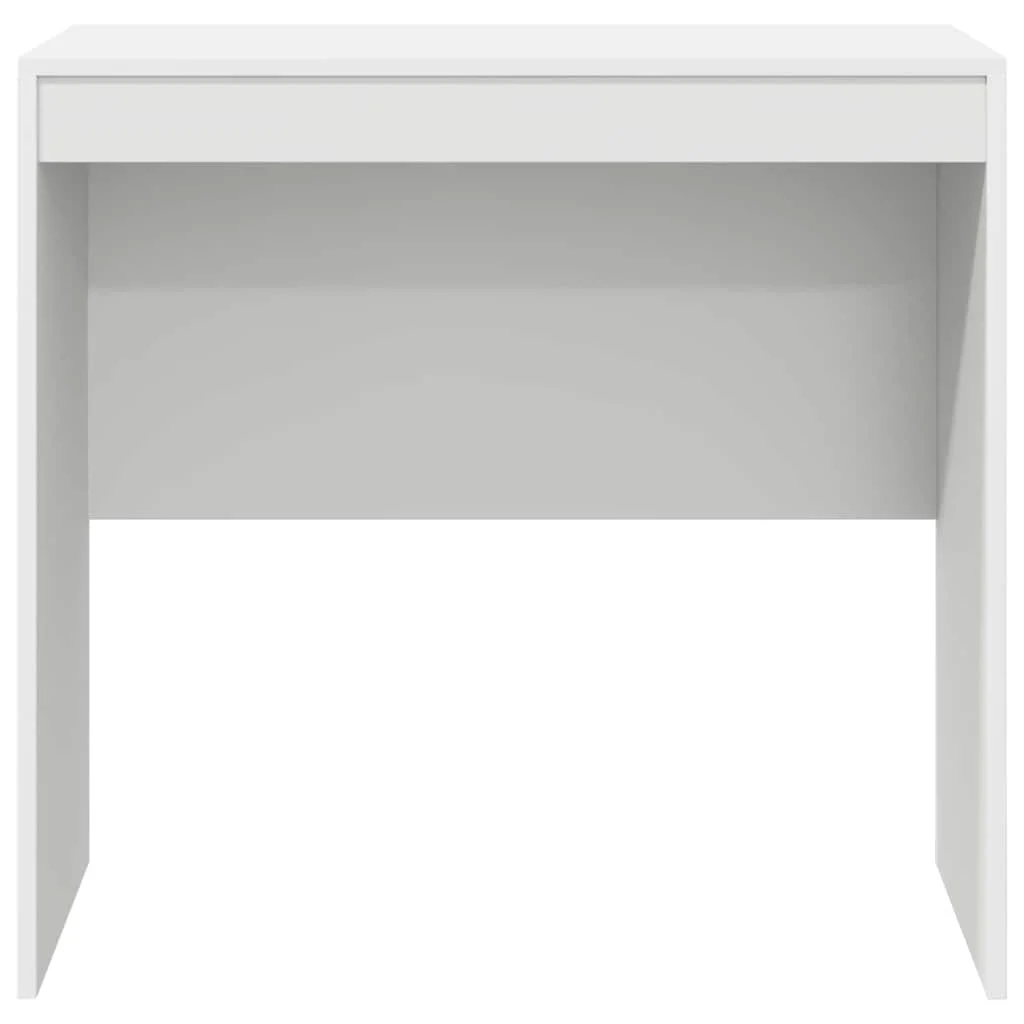 Bureau 80 x 50 x 76 cm blanc bois d'ingénierie – vue de dessus