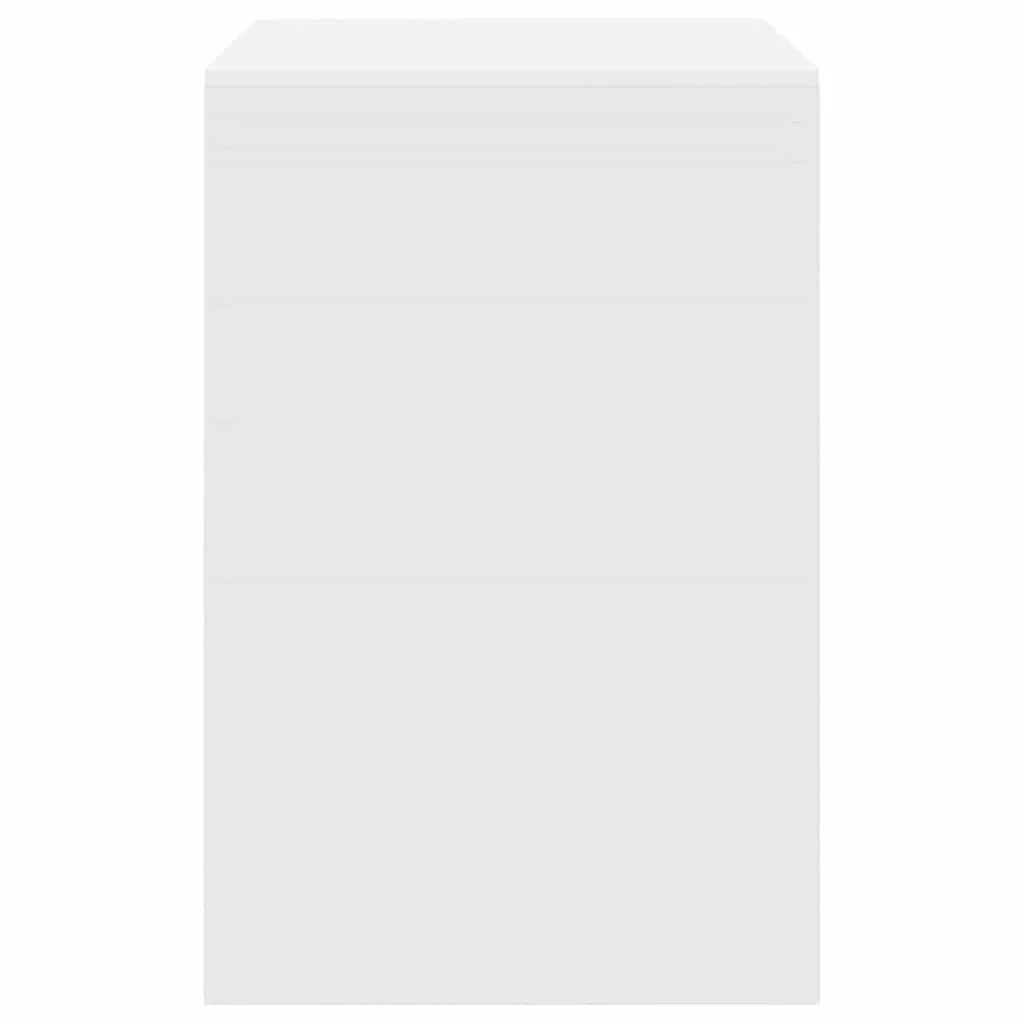 Bureau 80 x 50 x 76 cm blanc bois d'ingénierie – vue de dos