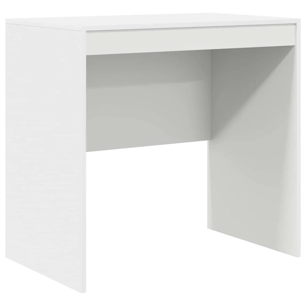 Bureau 80 x 50 x 76 cm blanc bois d'ingénierie – vue de côté
