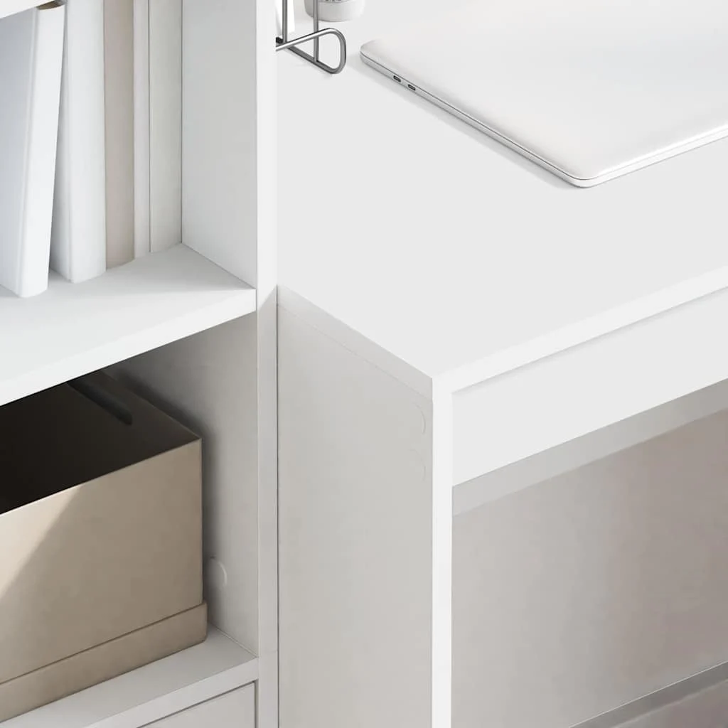 Bureau 80 x 50 x 76 cm blanc bois d'ingénierie – vue en situation