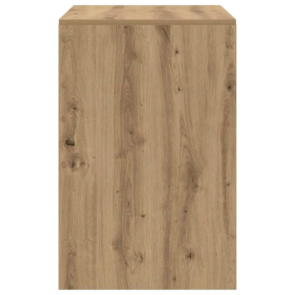Bureau 80 x 50 x 76 cm chêne artisanal bois d'ingénierie – vue de dos