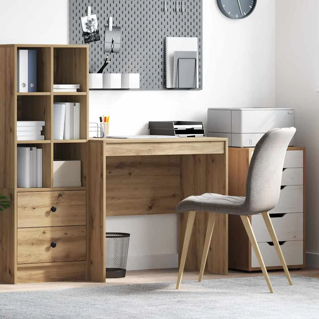 Bureau 80 x 50 x 76 cm chêne artisanal bois d'ingénierie – vue d’ensemble