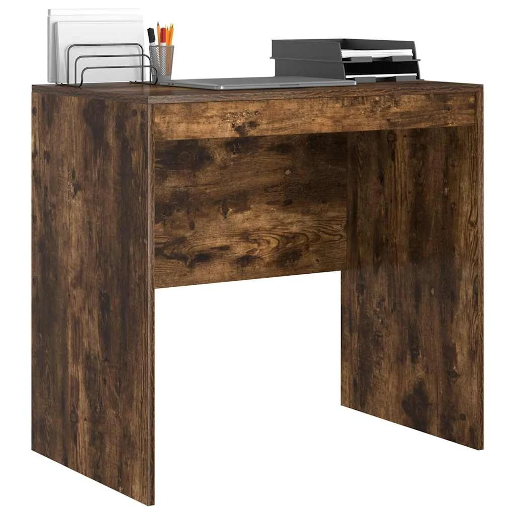 Bureau 80 x 50 x 76 cm chêne fumé bois d'ingénierie – vue de détail