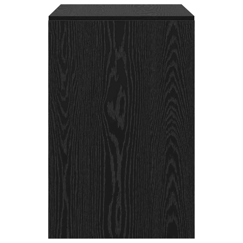 Bureau 80 x 50 x 76 cm chêne noir bois d'ingénierie – vue de dos