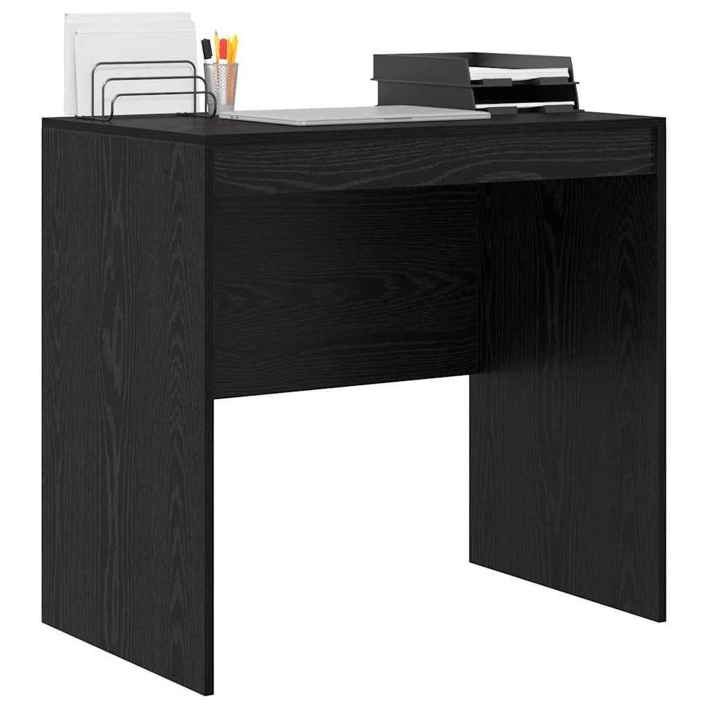 Bureau 80 x 50 x 76 cm chêne noir bois d'ingénierie – vue de détail