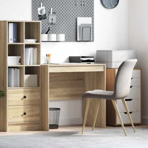 Bureau 80 x 50 x 76 cm chêne sonoma bois d'ingénierie – vue d’ensemble