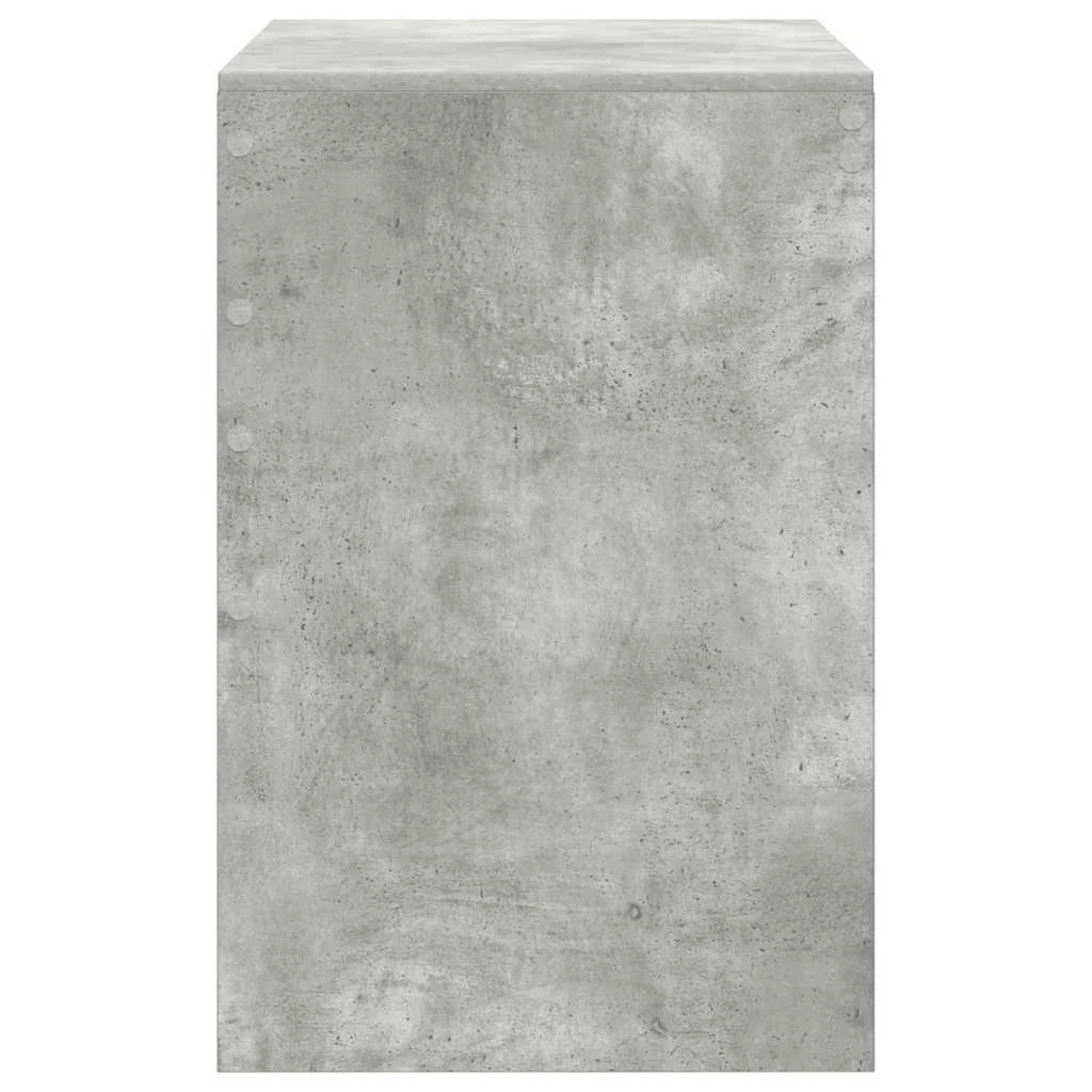 Bureau 80 x 50 x 76 cm gris béton bois d'ingénierie – vue de dos