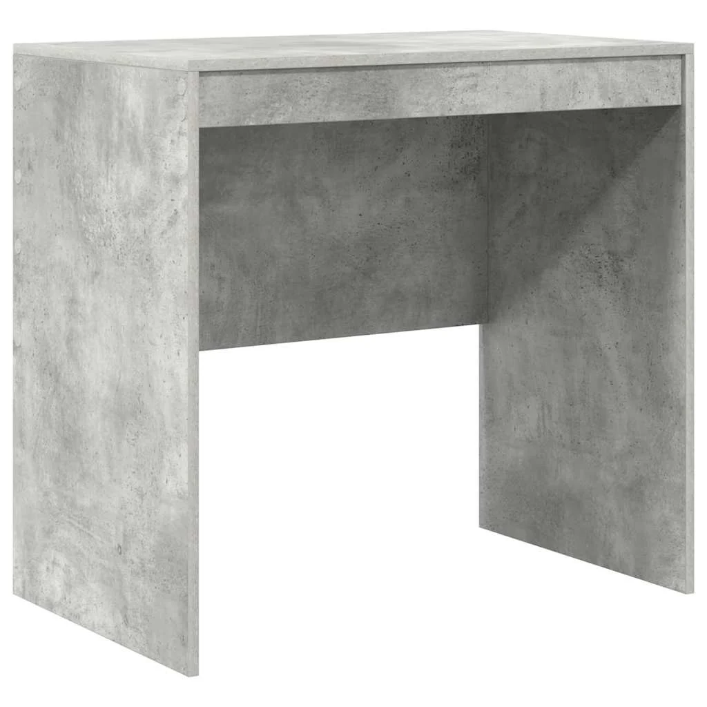 Bureau 80 x 50 x 76 cm gris béton bois d'ingénierie – vue de côté