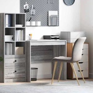 Bureau 80 x 50 x 76 cm sonoma gris bois d'ingénierie – vue d’ensemble