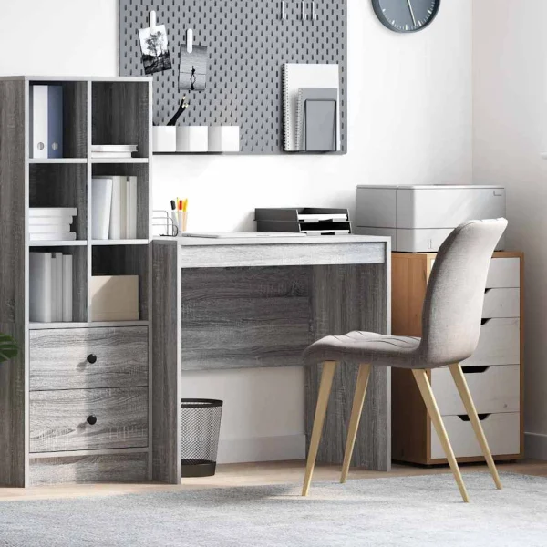 Bureau 80 x 50 x 76 cm sonoma gris bois d'ingénierie – vue d’ensemble