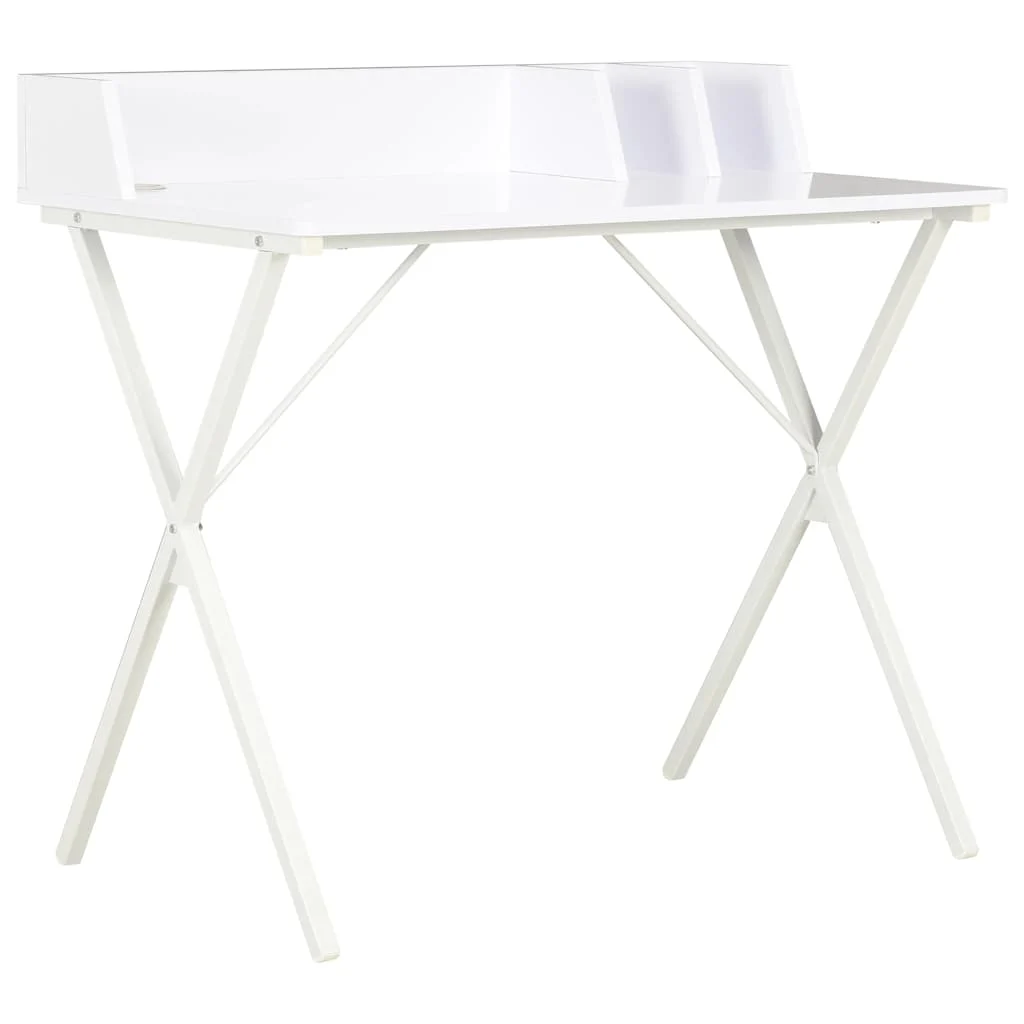 Bureau 80 x 50 x 84 cm blanc aggloméré – vue d’ensemble