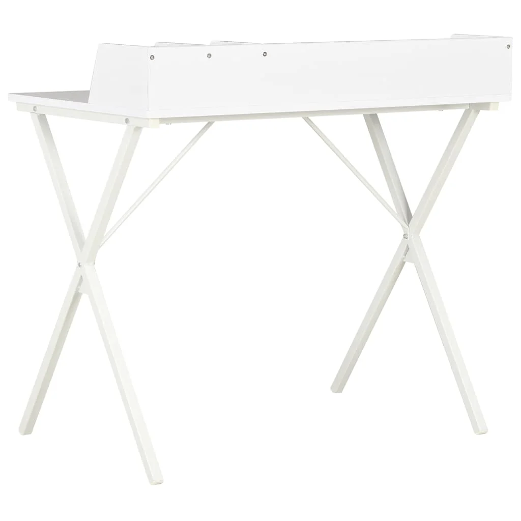 Bureau 80 x 50 x 84 cm blanc aggloméré – vue de détail