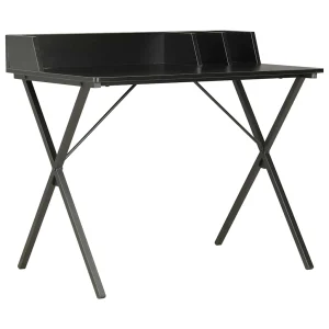 Bureau 80 x 50 x 84 cm noir aggloméré – vue d’ensemble