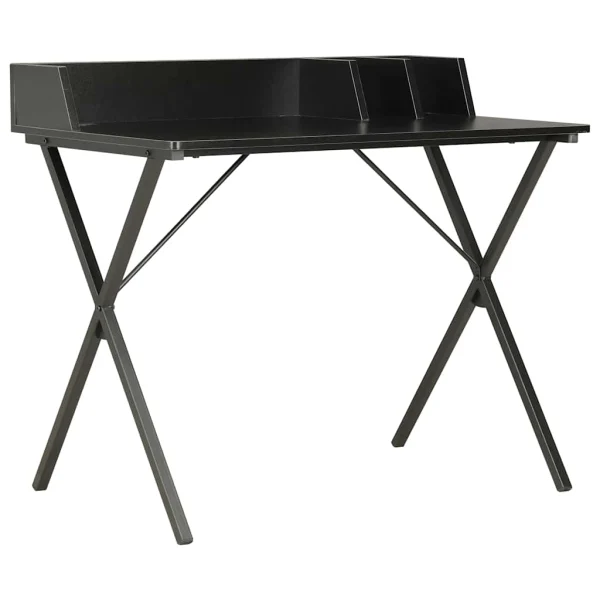 Bureau 80 x 50 x 84 cm noir aggloméré – vue d’ensemble