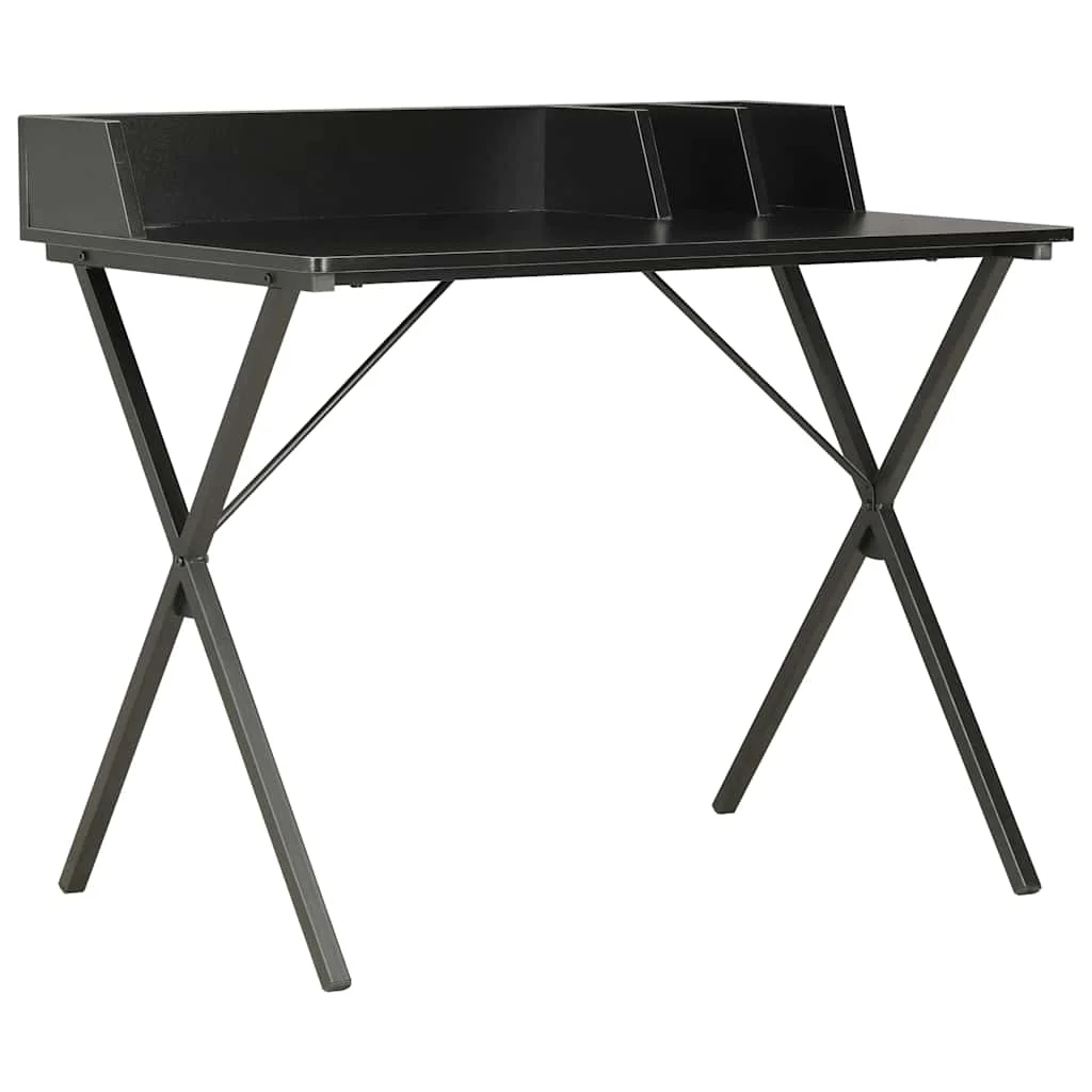 Bureau 80 x 50 x 84 cm noir aggloméré – vue d’ensemble