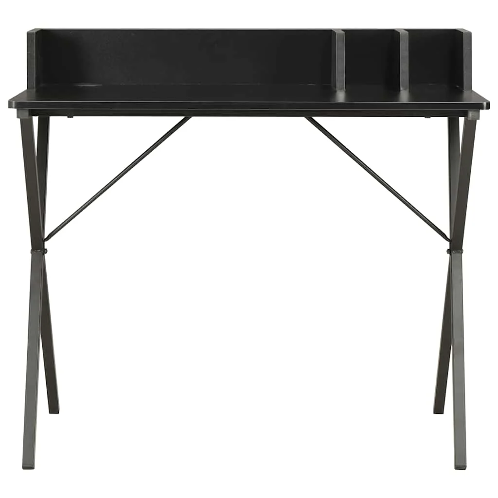 Bureau 80 x 50 x 84 cm noir aggloméré – vue de côté