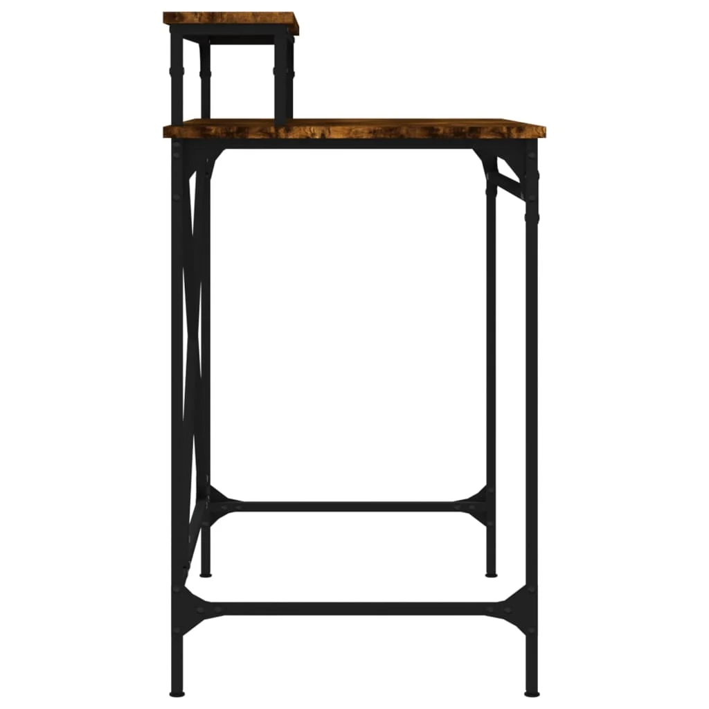 Bureau 80 x 50 x 90 cm chêne fumé bois d'ingénierie – vue de dessus