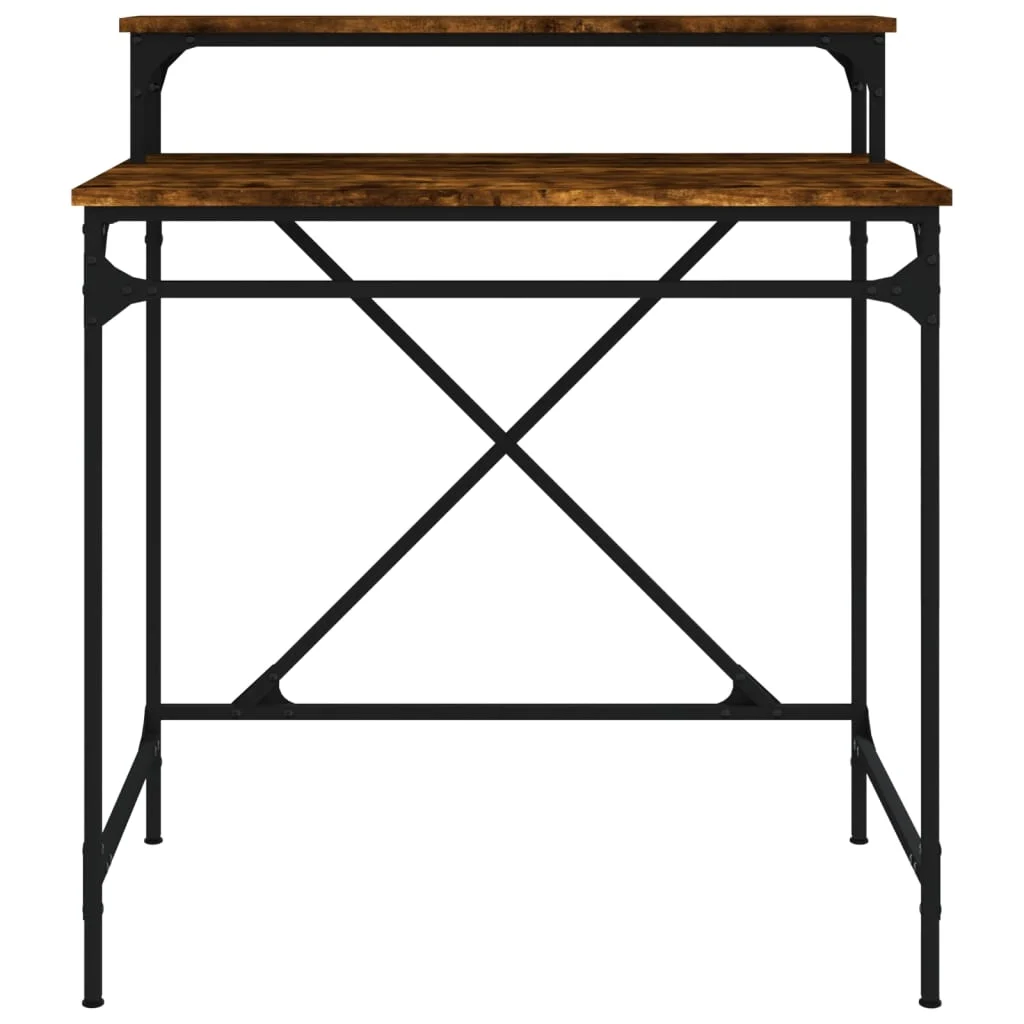 Bureau 80 x 50 x 90 cm chêne fumé bois d'ingénierie – vue en situation