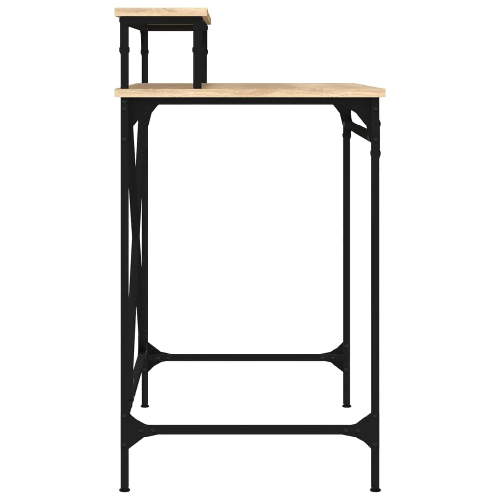 Bureau 80 x 50 x 90 cm chêne sonoma bois d'ingénierie – vue de dessus