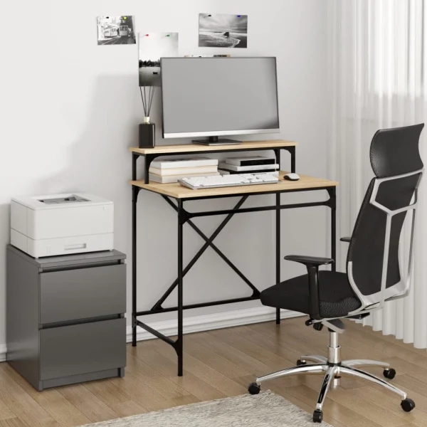 Bureau 80 x 50 x 90 cm chêne sonoma bois d'ingénierie – vue d’ensemble