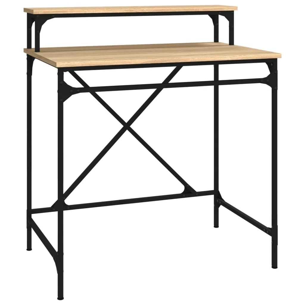 Bureau 80 x 50 x 90 cm chêne sonoma bois d'ingénierie – vue de côté