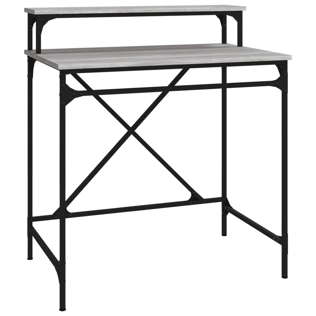 Bureau 80 x 50 x 90 cm sonoma gris bois d'ingénierie – vue de côté