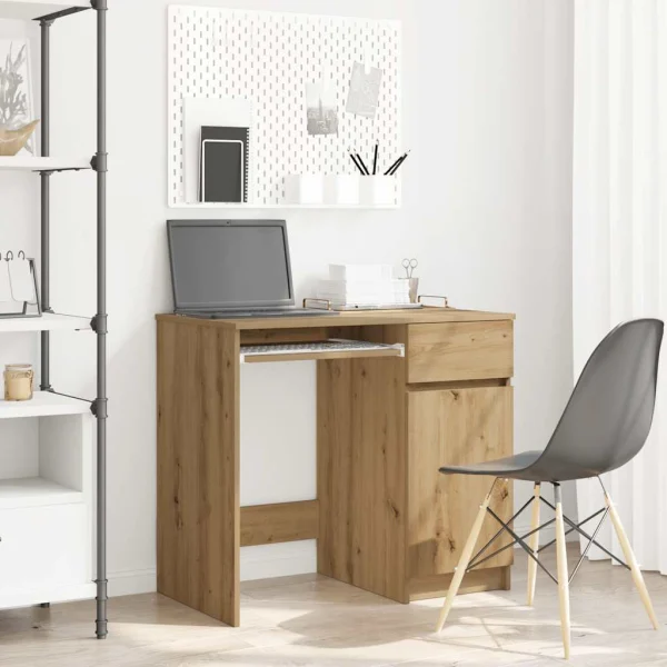 Bureau 86 x 49 x 76 cm chêne artisanal bois d'ingénierie – vue d’ensemble