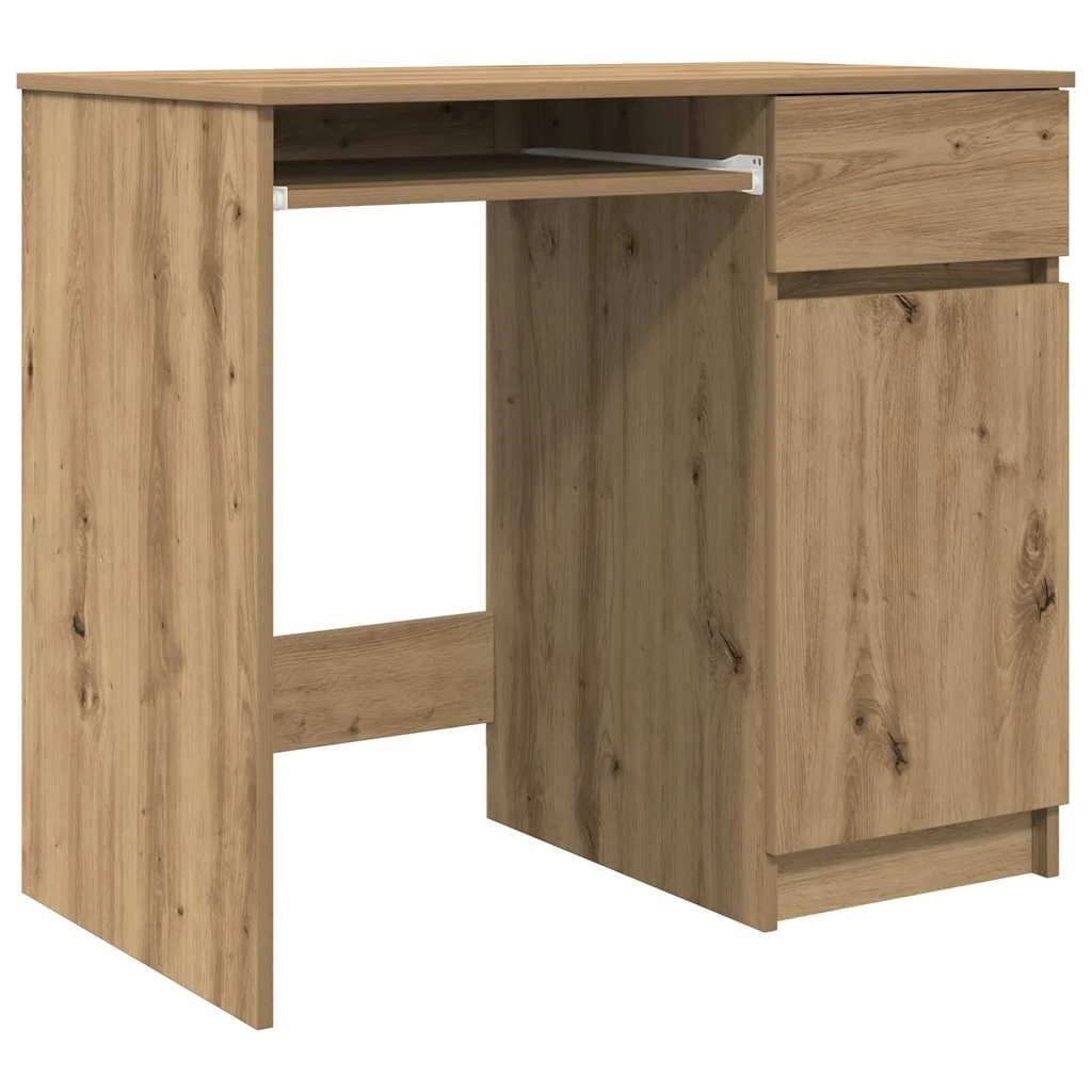 Bureau 86 x 49 x 76 cm chêne artisanal bois d'ingénierie – vue de côté