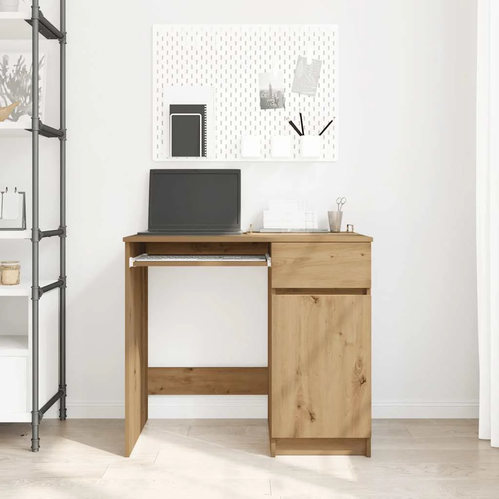 Bureau 86 x 49 x 76 cm chêne artisanal bois d'ingénierie – vue de détail