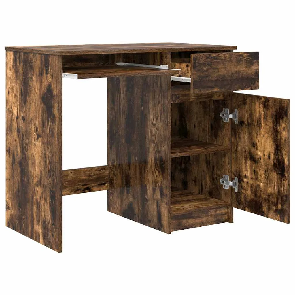 Bureau 86 x 49 x 76 cm chêne fumé bois d'ingénierie – vue en situation