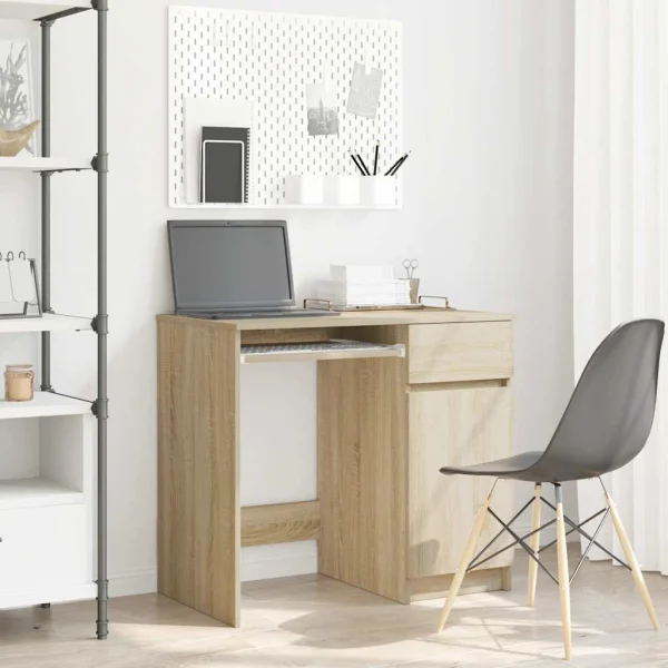 Bureau 86 x 49 x 76 cm chêne sonoma bois d'ingénierie – vue d’ensemble