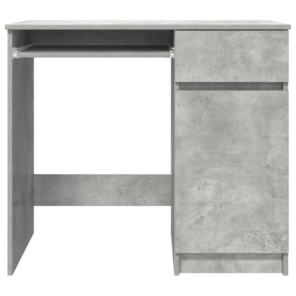 Bureau 86 x 49 x 76 cm gris béton bois d'ingénierie – vue de dessus