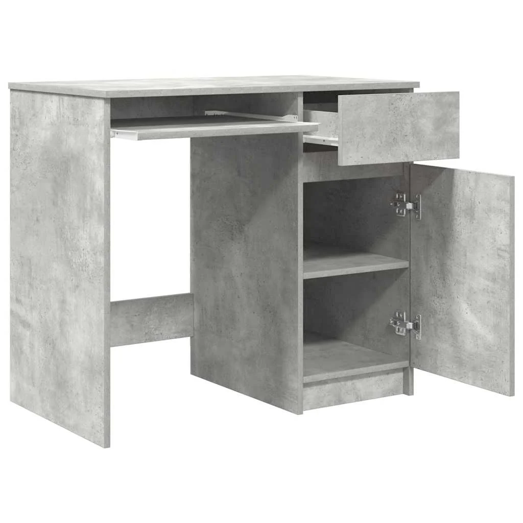 Bureau 86 x 49 x 76 cm gris béton bois d'ingénierie – vue en situation