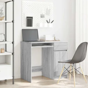 Bureau 86 x 49 x 76 cm sonoma gris bois d'ingénierie – vue d’ensemble