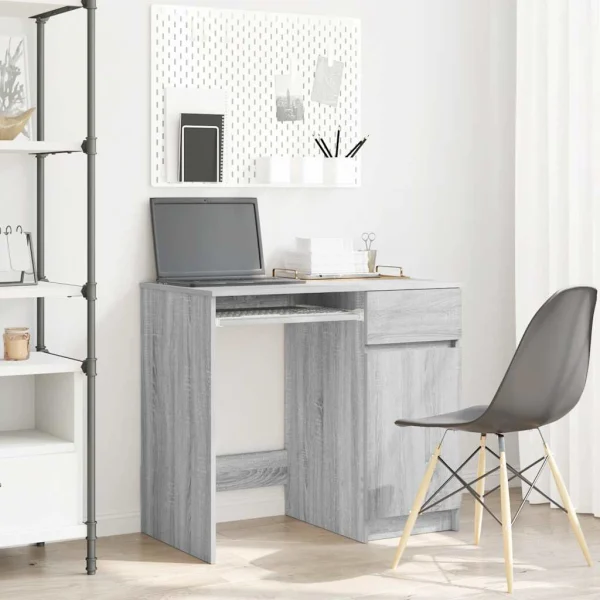 Bureau 86 x 49 x 76 cm sonoma gris bois d'ingénierie – vue d’ensemble