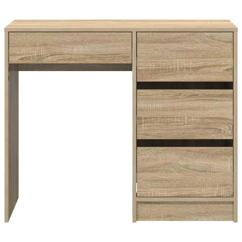 Bureau 90 x 37,5 x 75 cm chêne sonoma bois d'ingénierie – vue de dos