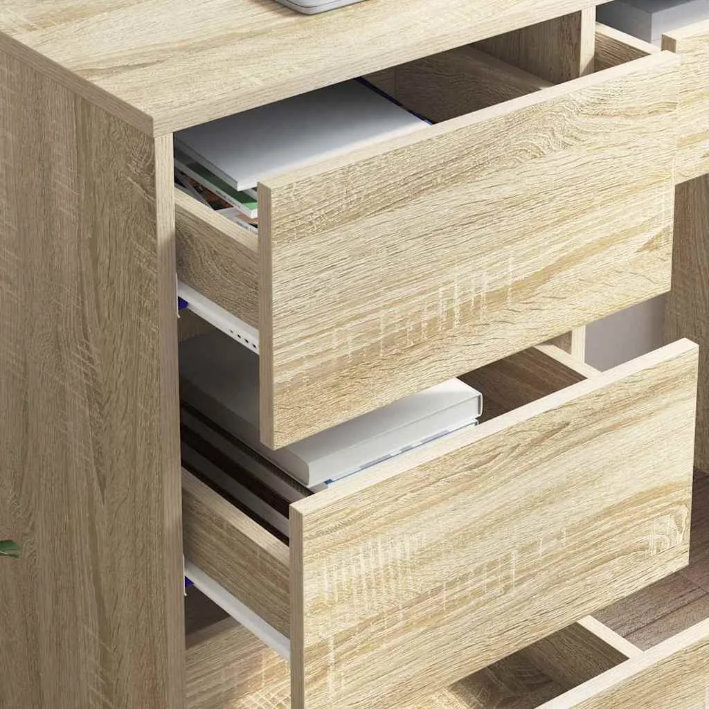 Bureau 90 x 37,5 x 75 cm chêne sonoma bois d'ingénierie – vue en situation