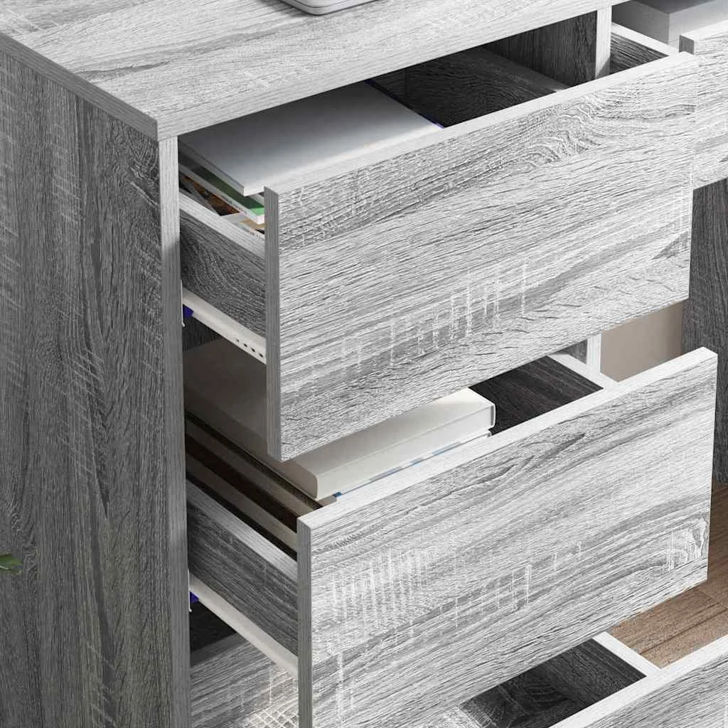 Bureau 90 x 37,5 x 75 cm sonoma gris bois d'ingénierie – vue en situation